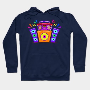 Boombox and Speakers Retro Vintage Hoodie